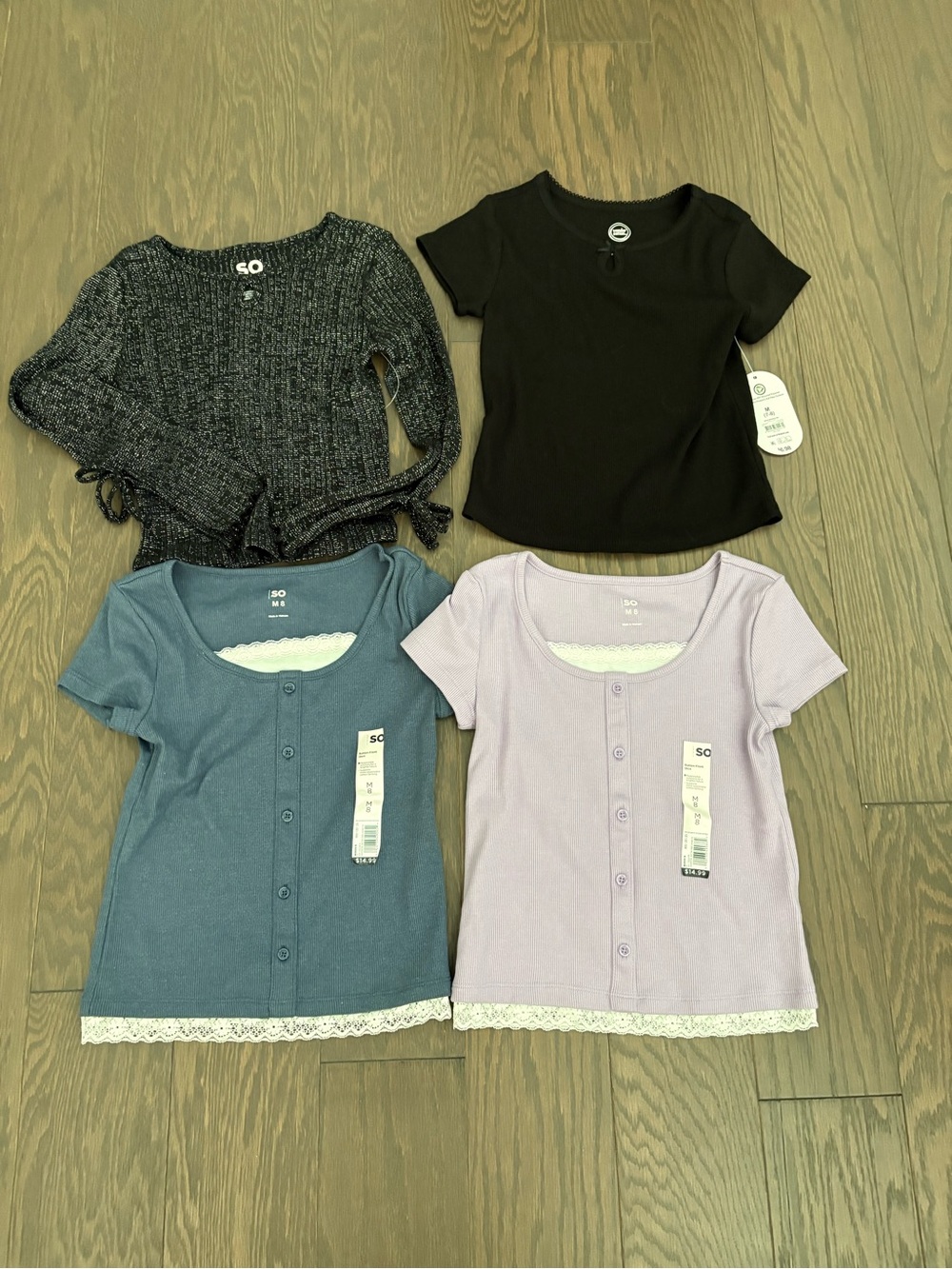 New - girl’s shirts lot, size 7/8